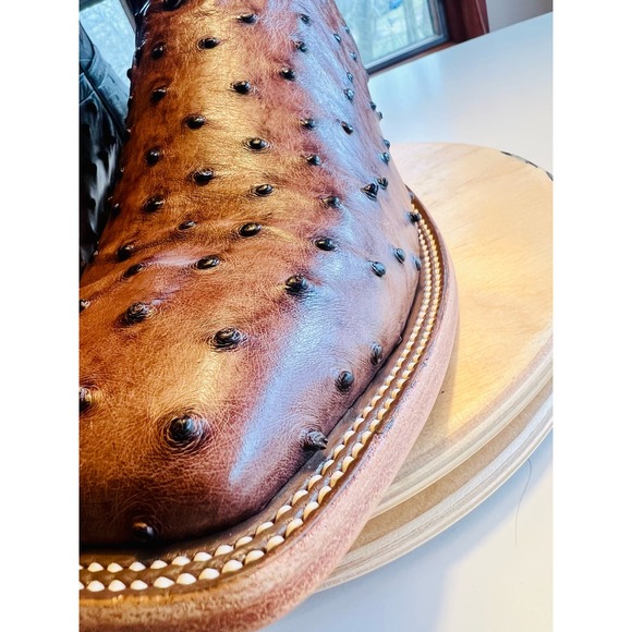 HORSE POWER Cowboy Boots TOP HAND KANGO TOBACCO FQ OSTRICH - HP8001 Mens 11.5 D - Picture 5 of 6